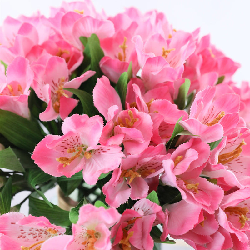 Artificial Alstroemeria Peruvian Lily Silk Flower Stems Bulk Quantity for Arrangements