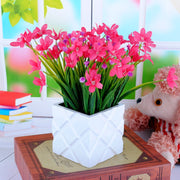 Artificial Orchid Flower Bush 12 Inch with Leaves – 1 Pc Silk Stem