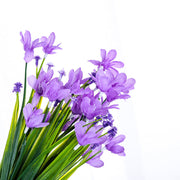 Artificial Orchid Flower Bush 12 Inch with Leaves – 1 Pc Silk Stem