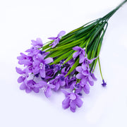 Artificial Orchid Flower Bush 12 Inch with Leaves – 1 Pc Silk Stem
