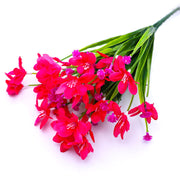 Artificial Orchid Flower Bush 12 Inch with Leaves – 1 Pc Silk Stem