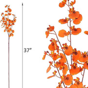 37 Inch Artificial Silk Dancing Lady Orchids Autumn Flowers Bulk Long Stem