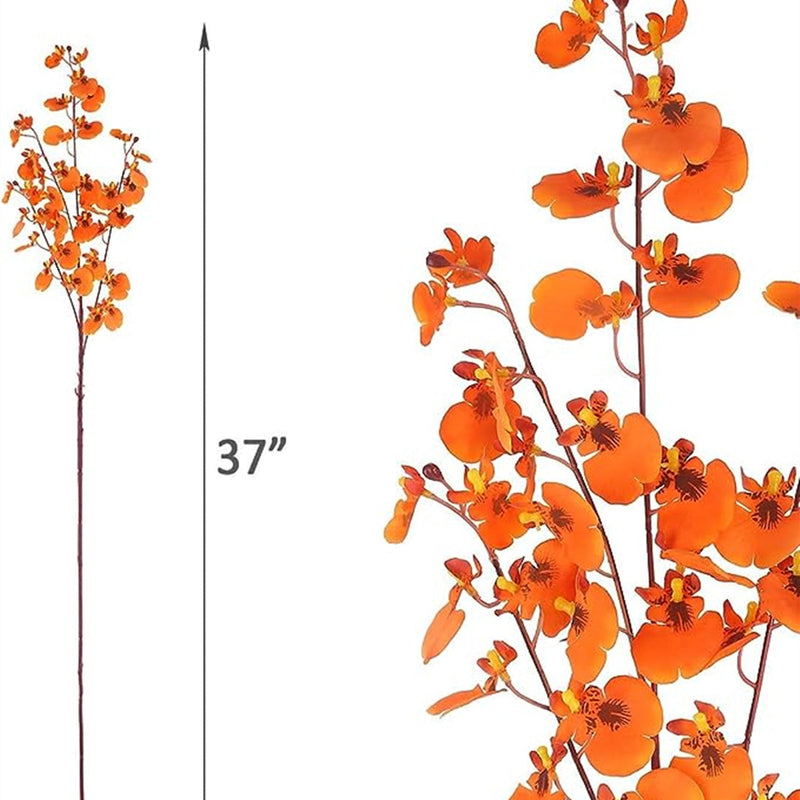 37 Inch Artificial Silk Dancing Lady Orchids Autumn Flowers Bulk Long Stem