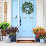 8 Pcs Artificial Tall Grass Plants UV Resistant Outdoor Bushes Tropical Flowers for Patio Porch Planters