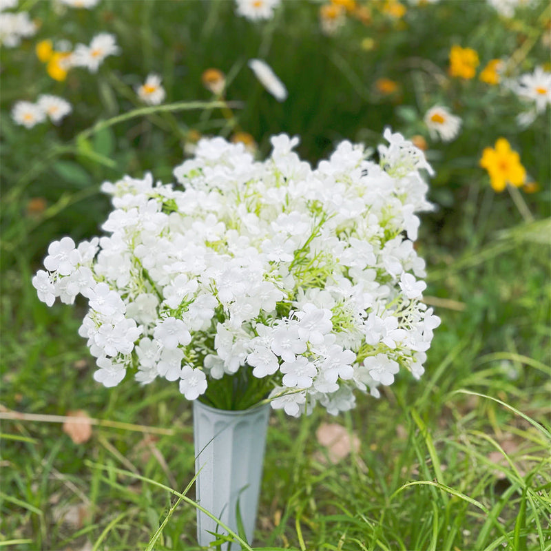 13 Inch Oxalis Bush Artificial Plants 8 Bundles UV Resistant Outdoor Wild Flowers