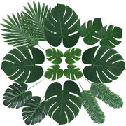 90 Pcs Artificial Palm Monstera Leaves Bulk Pack for Party DIY Decorations