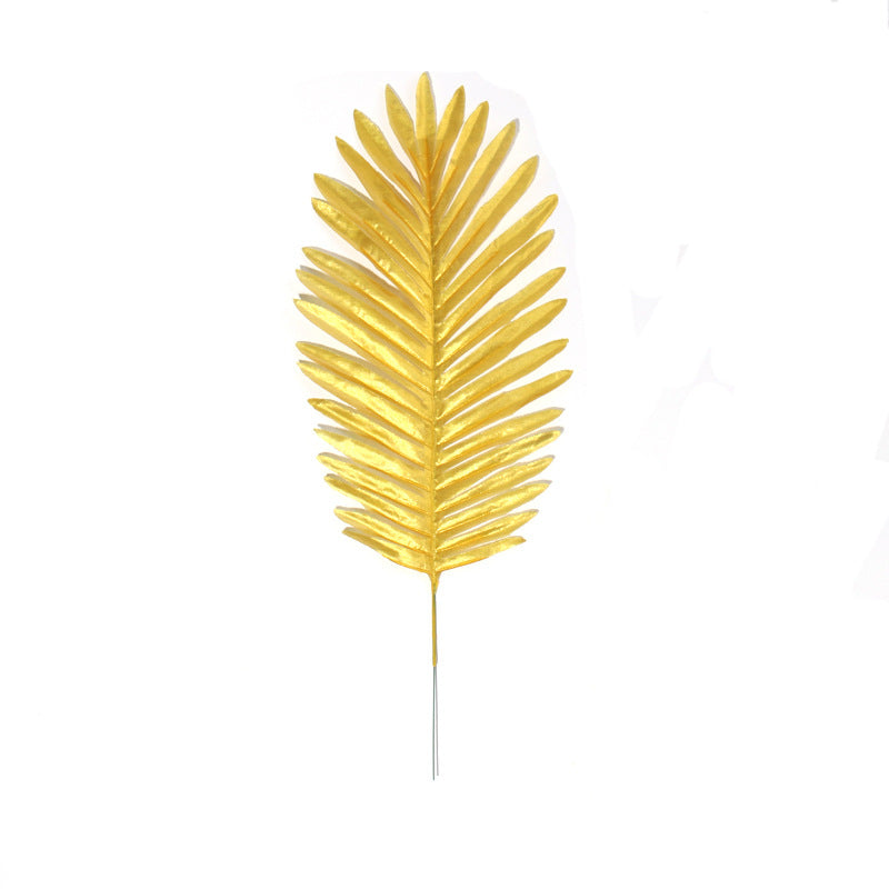 18 Inch Artificial Palm Leaves 10 Pcs Faux Palm Fronds Tropical Greenery Plants Bulk