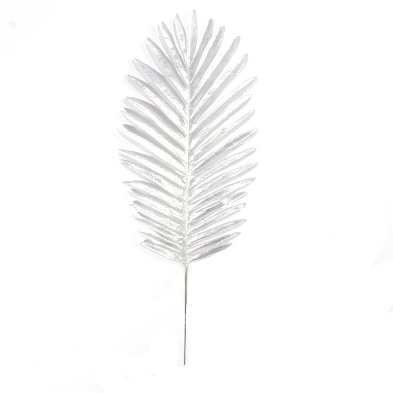 18 Inch Artificial Palm Leaves 10 Pcs Faux Palm Fronds Tropical Greenery Plants Bulk