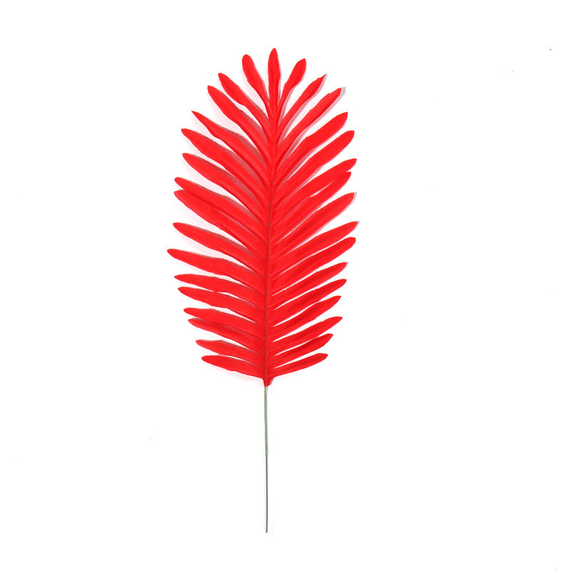 18 Inch Artificial Palm Leaves 10 Pcs Faux Palm Fronds Tropical Greenery Plants Bulk
