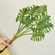 28 Inch Artificial Monstera Bush 7 Stems Tropical Silk Leaves Bulk Pack