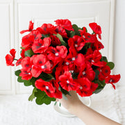 2 Pcs Artificial Pansy Bush Flowers UV Resistant for Outdoors, Bulk Wholesale