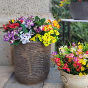 2 Pcs Artificial Pansy Bush Flowers UV Resistant for Outdoors, Bulk Wholesale