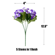 2 Pcs Artificial Pansy Bush Flowers UV Resistant for Outdoors, Bulk Wholesale