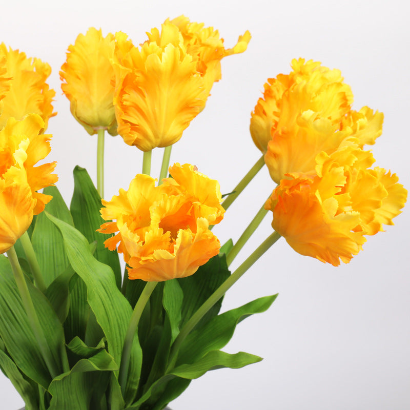 27 Inch Parrot Tulip Stems 10 Pcs Real Touch Artificial Flowers Bulk Wholesale