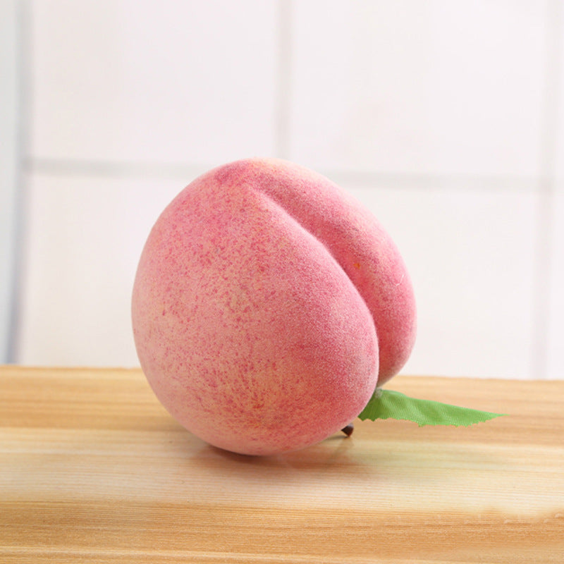 4 Pcs Artificial Peach Fruits, Realistic Simulation, Bulk Pack