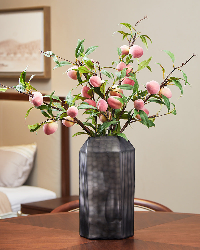 38 Inch Extra Long Peach Artificial Fruit Stems Bulk Quantity