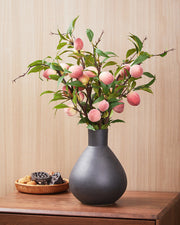 38 Inch Extra Long Peach Artificial Fruit Stems Bulk Quantity