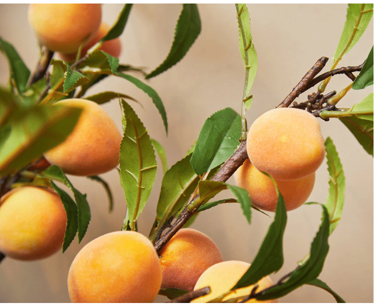 38 Inch Extra Long Peach Artificial Fruit Stems Bulk Quantity