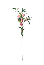 38 Inch Extra Long Peach Artificial Fruit Stems Bulk Quantity