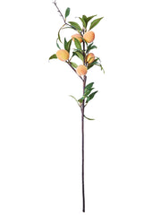 38 Inch Extra Long Peach Artificial Fruit Stems Bulk Quantity