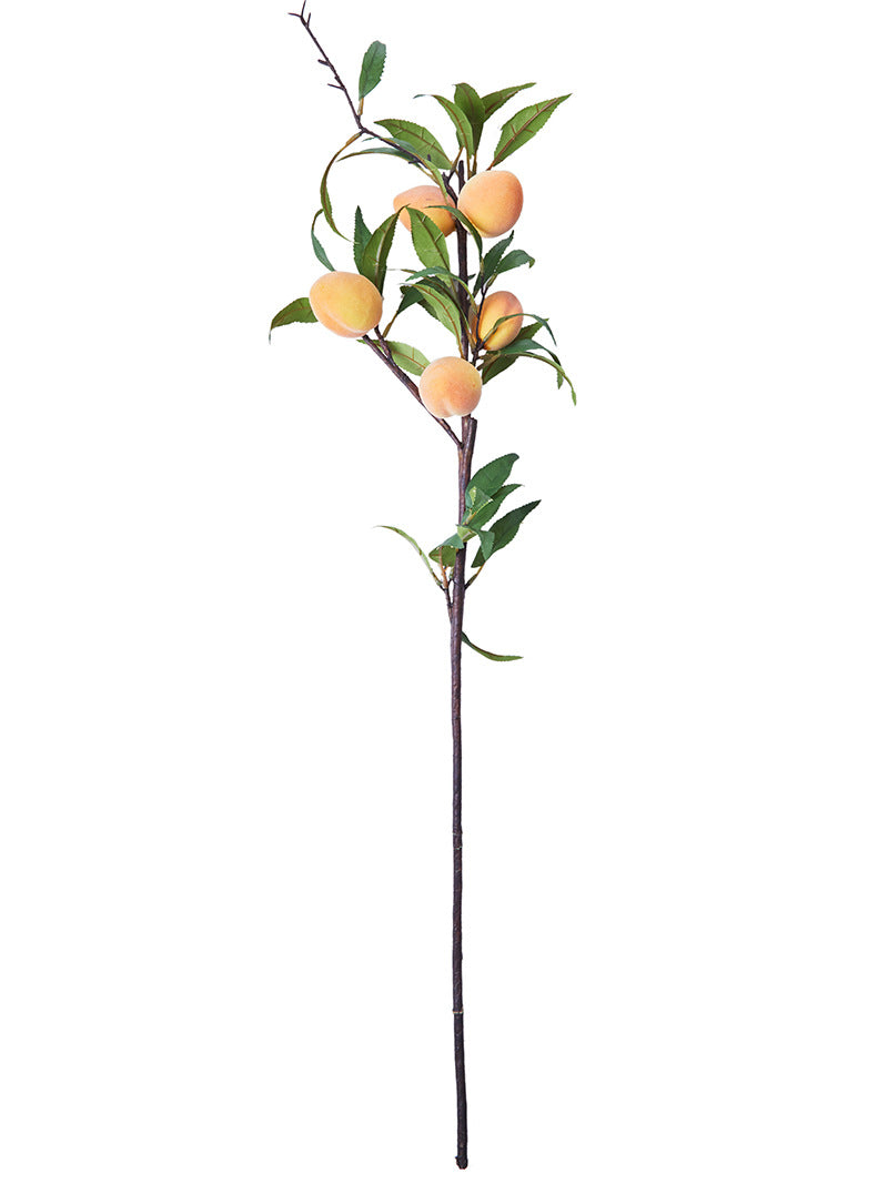 38 Inch Extra Long Peach Artificial Fruit Stems Bulk Quantity