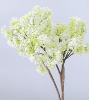25 Inch Artificial Pear Blossom Meadowsweet Elderflower Spray – Bulk 1 Pc Silk Flower Stem