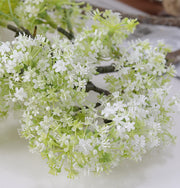 25 Inch Artificial Pear Blossom Meadowsweet Elderflower Spray – Bulk 1 Pc Silk Flower Stem