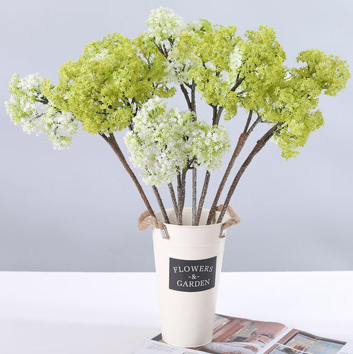 25 Inch Artificial Pear Blossom Meadowsweet Elderflower Spray – Bulk 1 Pc Silk Flower Stem