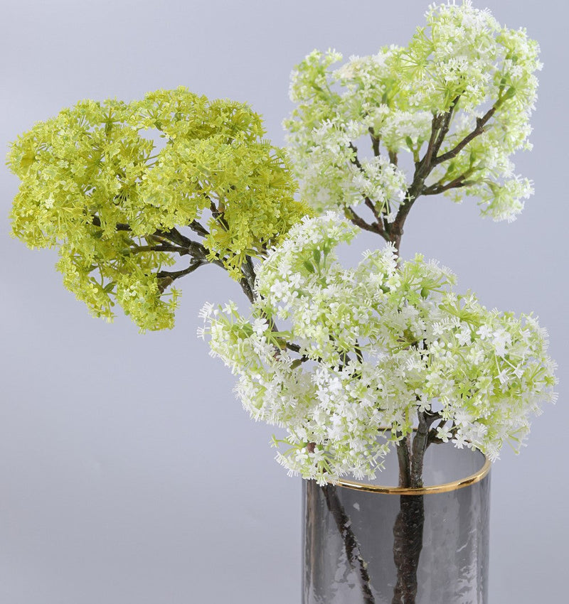 25 Inch Artificial Pear Blossom Meadowsweet Elderflower Spray – Bulk 1 Pc Silk Flower Stem