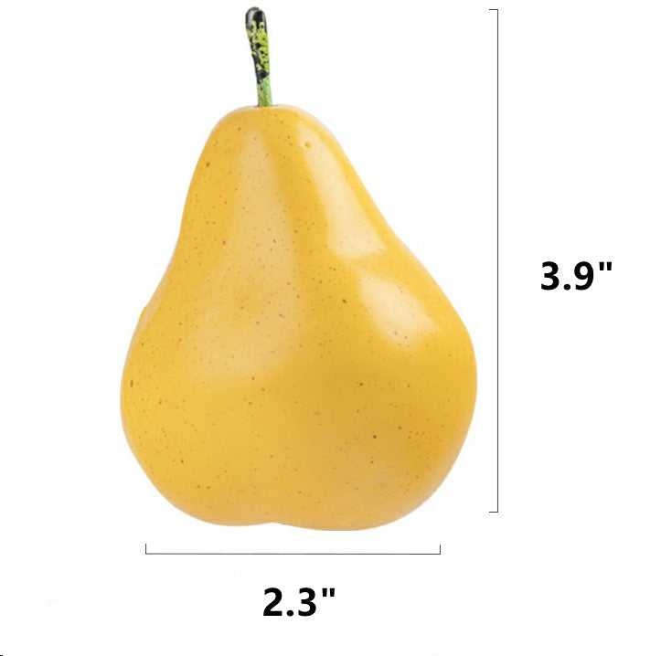 Artificial Weighted Pear Fruit Simulation Bulk Set Realistic Decorative Artificial Fruits