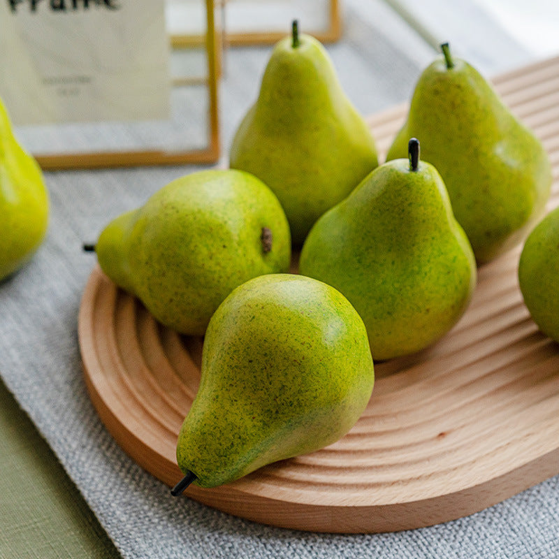 Artificial Weighted Pear Fruit Simulation Bulk Set Realistic Decorative Artificial Fruits