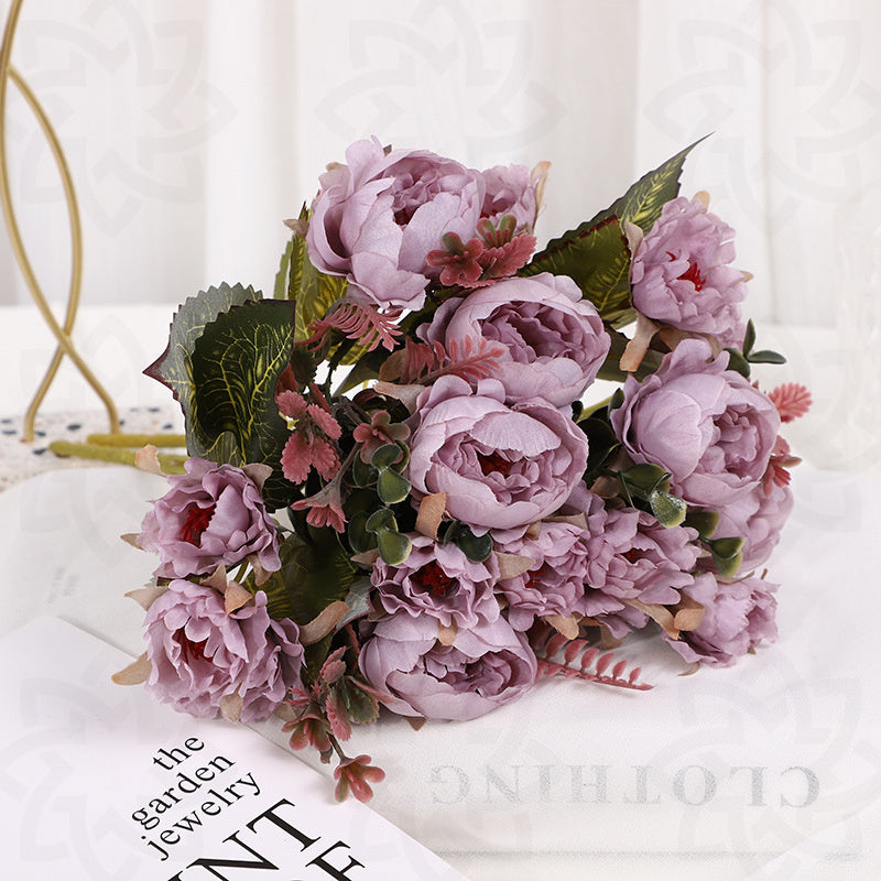 11 Inch Small Artificial Silk Peony Bush, Bulk Floral Arrangements, Wholesale Quantity
