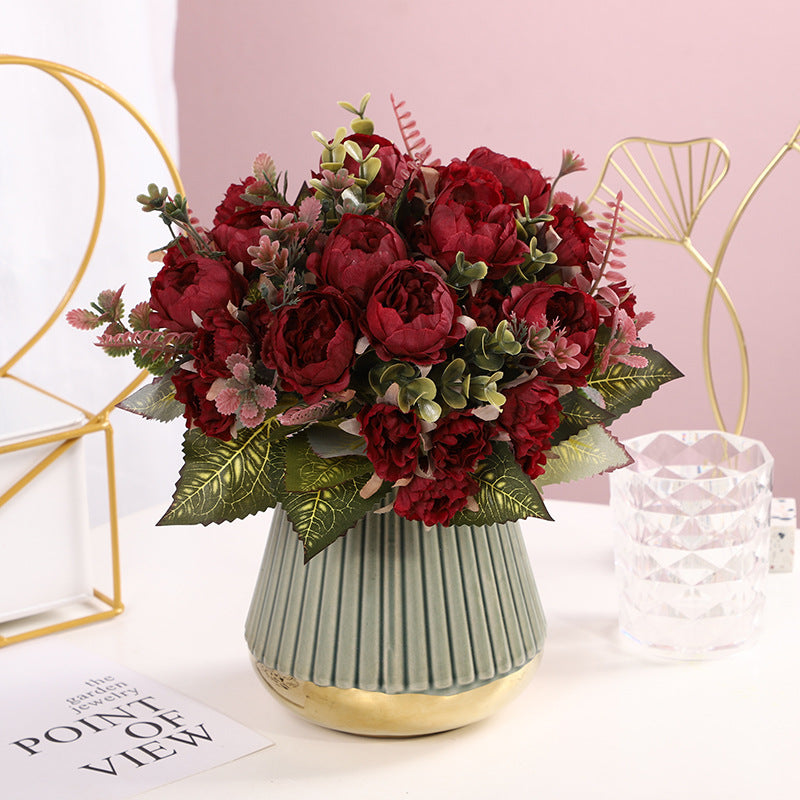 11 Inch Small Artificial Silk Peony Bush, Bulk Floral Arrangements, Wholesale Quantity
