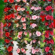 3 Pcs Artificial Peony Garland Greenery Floral Decoration Silk Flowers