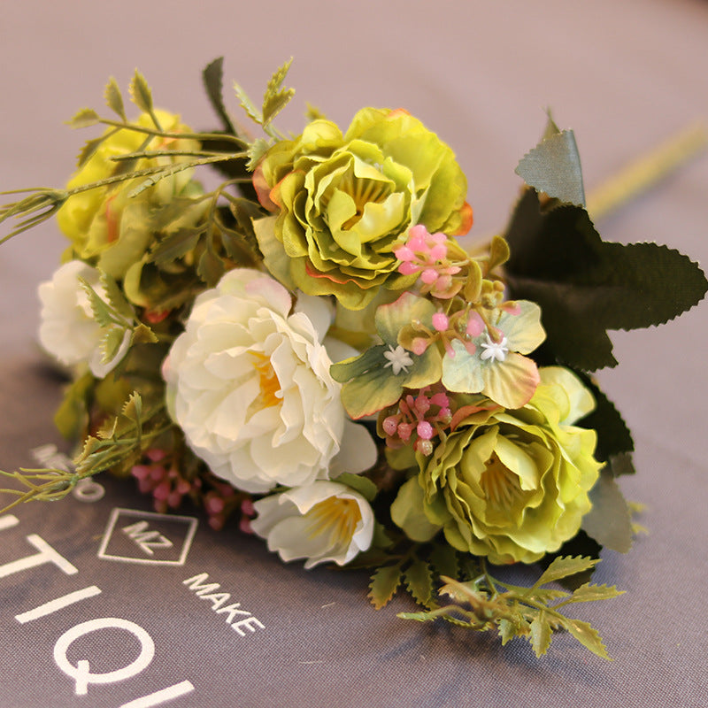 12 Inch Peony Silk Flowers Bush Artificial Silk Flower Stems Bulk Wholesale