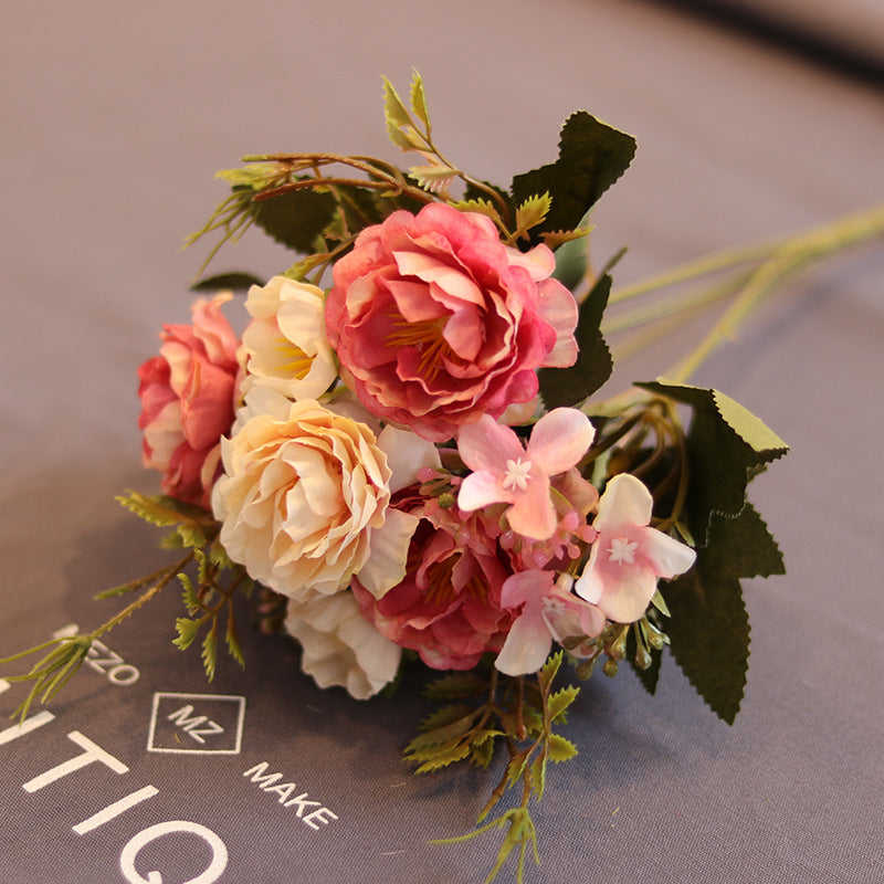 12 Inch Peony Silk Flowers Bush Artificial Silk Flower Stems Bulk Wholesale