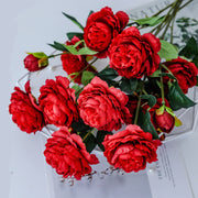 23 Inch Artificial Peony Stems Spray 10 Pcs Faux Silk Flowers Bulk Wholesale
