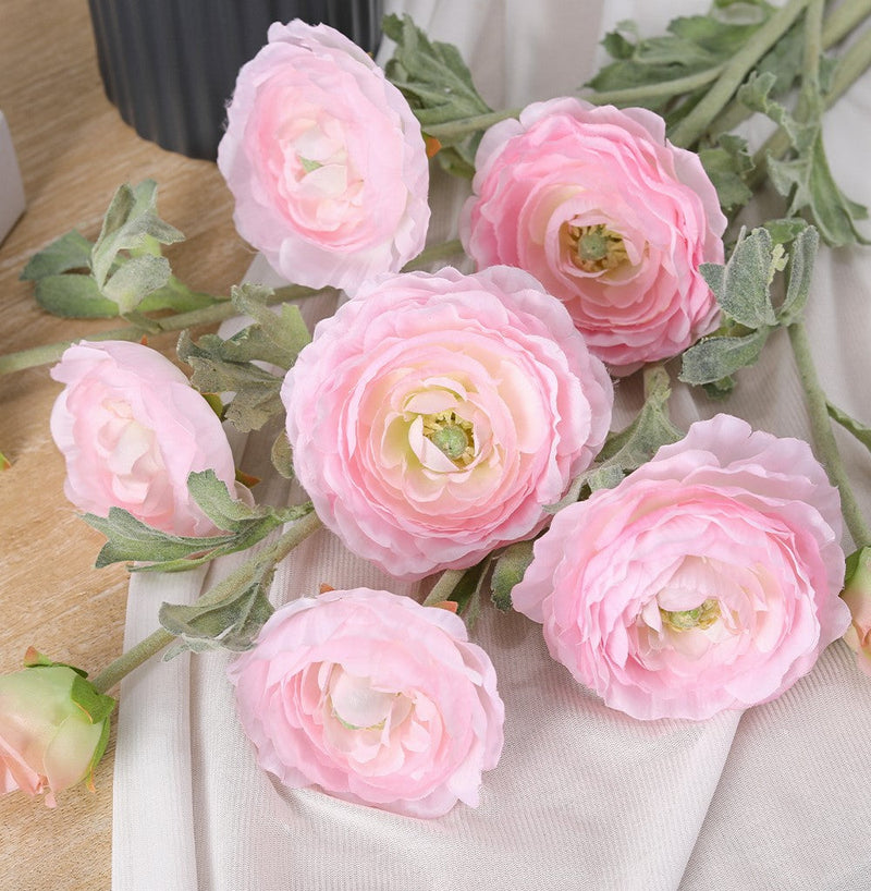 25 Inch Persian Ranunculus Artificial Flowers 10 Stems Fall Decor Silk Bulk