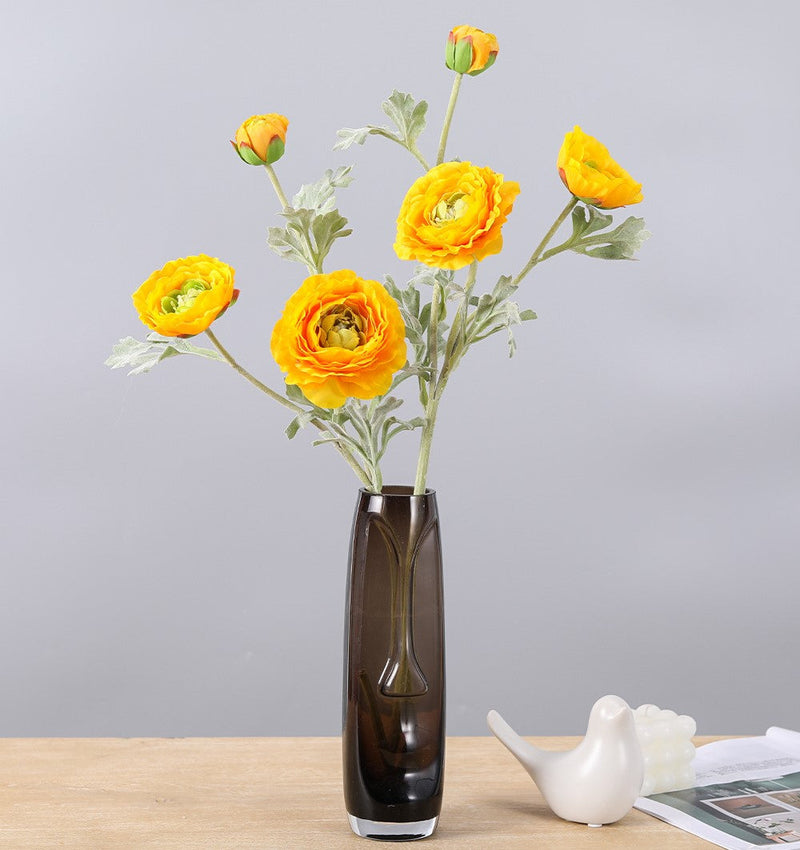 25 Inch Persian Ranunculus Artificial Flowers 10 Stems Fall Decor Silk Bulk