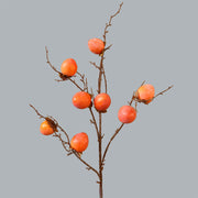 37 Inch Extra Long Artificial Persimmon Stems Branches Bulk Quantity