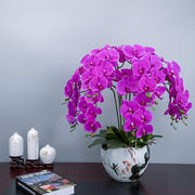 38 Inch Artificial Phalaenopsis Orchid Stems 10 Pcs Real Touch Silk Flowers for Table Centerpieces