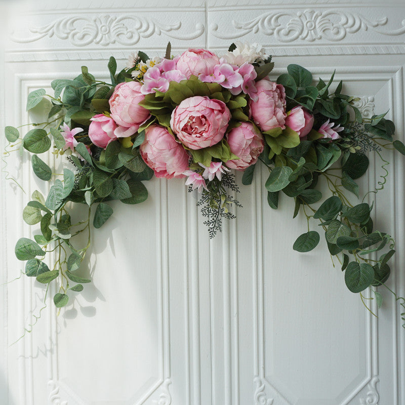 Artificial Peony Flowers Bulk 50 Pcs Rustic Wedding Arch Floral Swag for Door Lintel Table Centerpieces