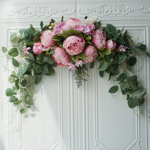 Artificial Peony Flowers Bulk 50 Pcs Rustic Wedding Arch Floral Swag for Door Lintel Table Centerpieces