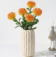 30 Inch Leucospermum Cordifolium Pincushion Protea Stems, 10 Pcs Artificial Flowers