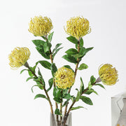 30 Inch Leucospermum Cordifolium Pincushion Protea Stems, 10 Pcs Artificial Flowers