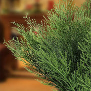 40 Pcs Artificial Pine Cedar Stems 12 Inch Green Faux Branches for Wreath Crafts Bulk