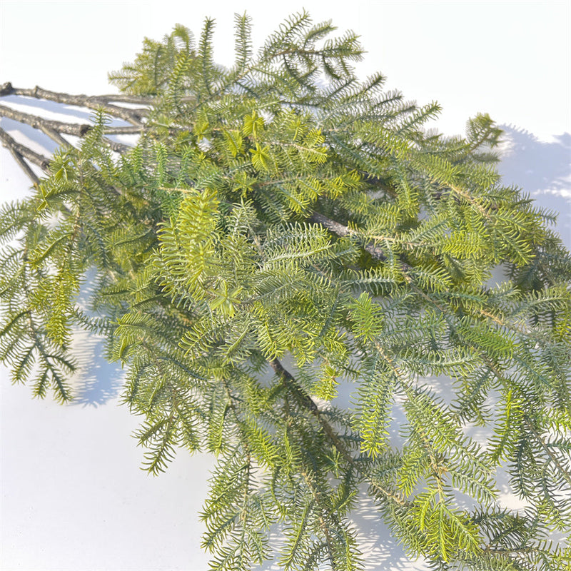 Artificial Cedar Branches 6 Stems 18 Inch Real Touch Christmas Greenery