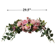 Rustic Artificial Rose Wedding Arch Flowers Bulk Floral Swag for Door Lintel Table Centerpieces