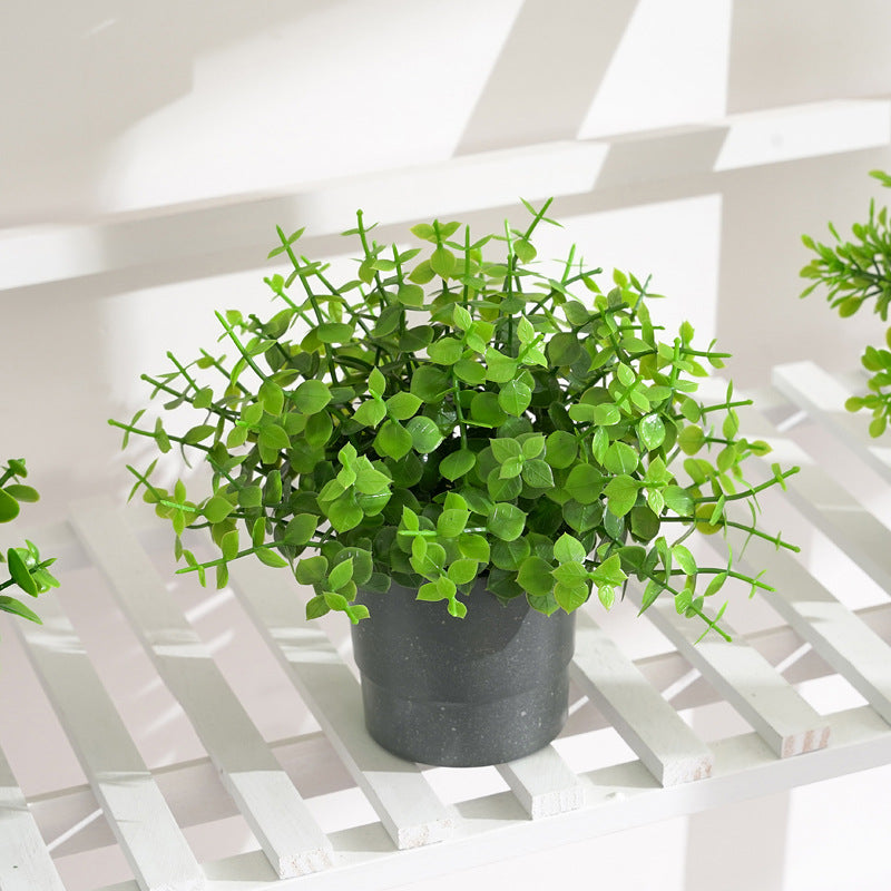 Artificial Greenery Plant in Vase Bonsai – Bulk Pack for Plant Lovers, Green Artificial Foliage Decor