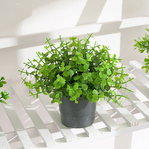 Artificial Greenery Plant in Vase Bonsai – Bulk Pack for Plant Lovers, Green Artificial Foliage Decor